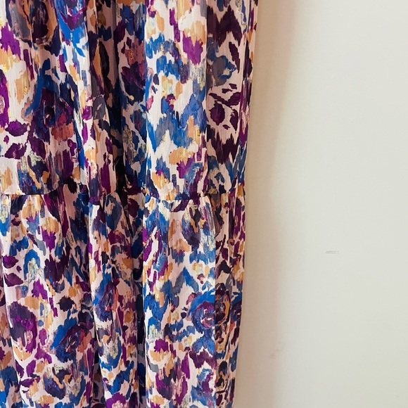 Meet Me In Santorini Ikat Flower Maxi Dress Anthro - Picture 9 of 11